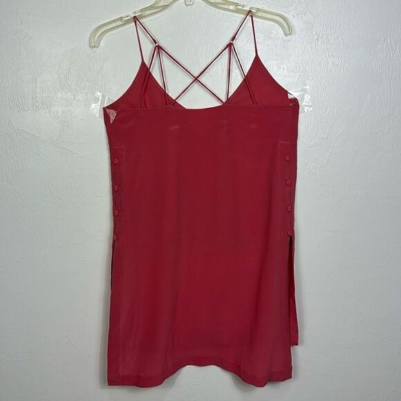 Maeve Anthropologie Pink Silk Adjustable Straps Camisole Top Size 0 - Picture 2 of 6